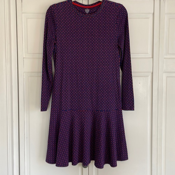 TORY BURCH Jenny Dress in Navy Sea Ocho Rios - Picture 2 of 9